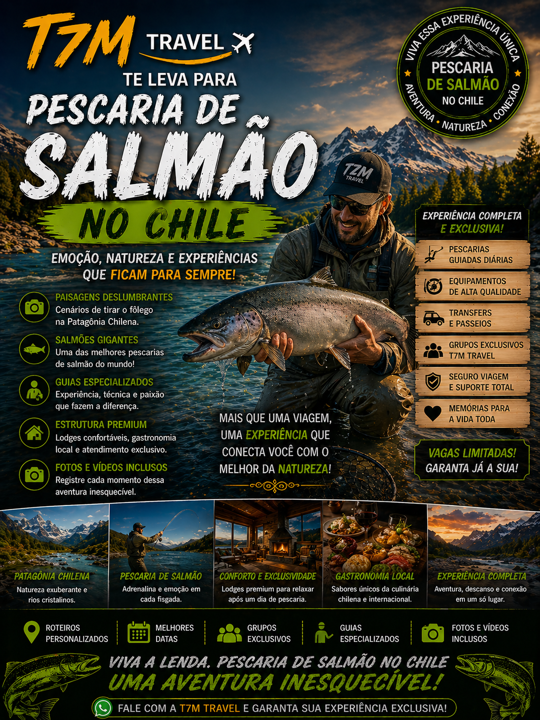 Pescaria de Salmão no Chile — Patagônia Chilena